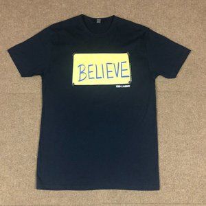 Ted Lasso Believe Sign Short Sleeve T-Shirt Vintage Navy Soft Adult Medium TV